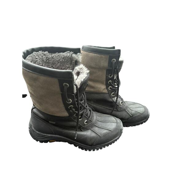UGG Adirondack II Waterproof Insulated Black Gray Snow Boots – Women’s Size 7 - Picture 1 of 9